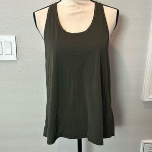Lululemon Cool Racerback Olive Green Tank Top Size 8
